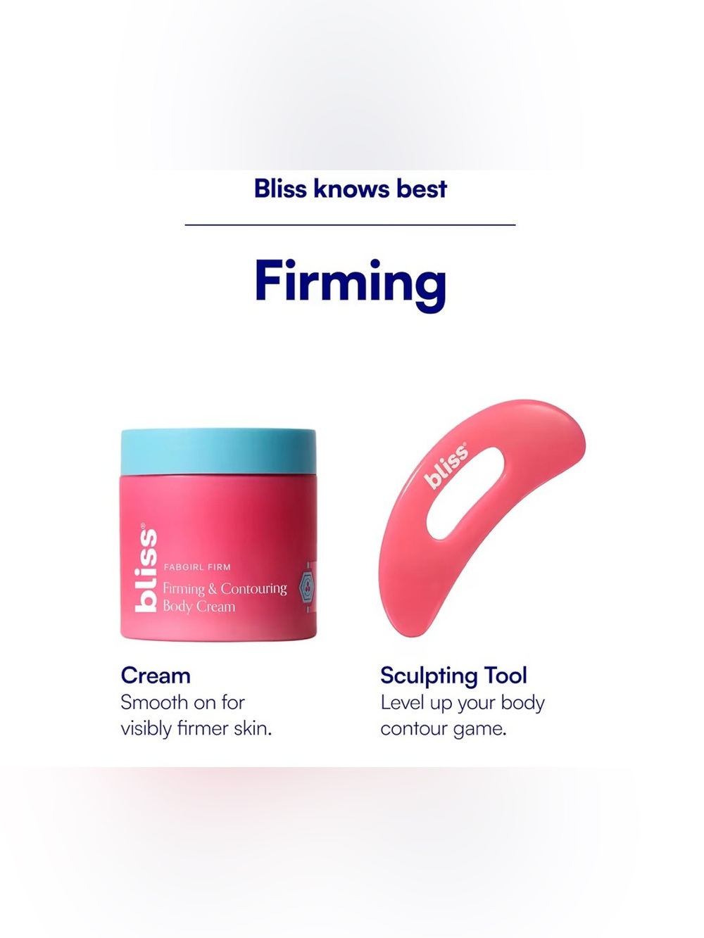 Bliss Fabgirl Firm Firming & Contouring Body Cream NEW SEALED Sculpting Tool - Picture 9 of 12